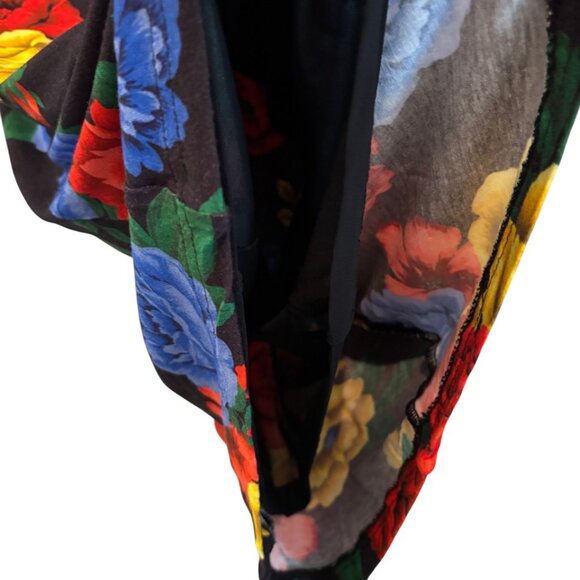 Alice + Olivia Delora black floral midi bodycon dress size 4 - Picture 7 of 8